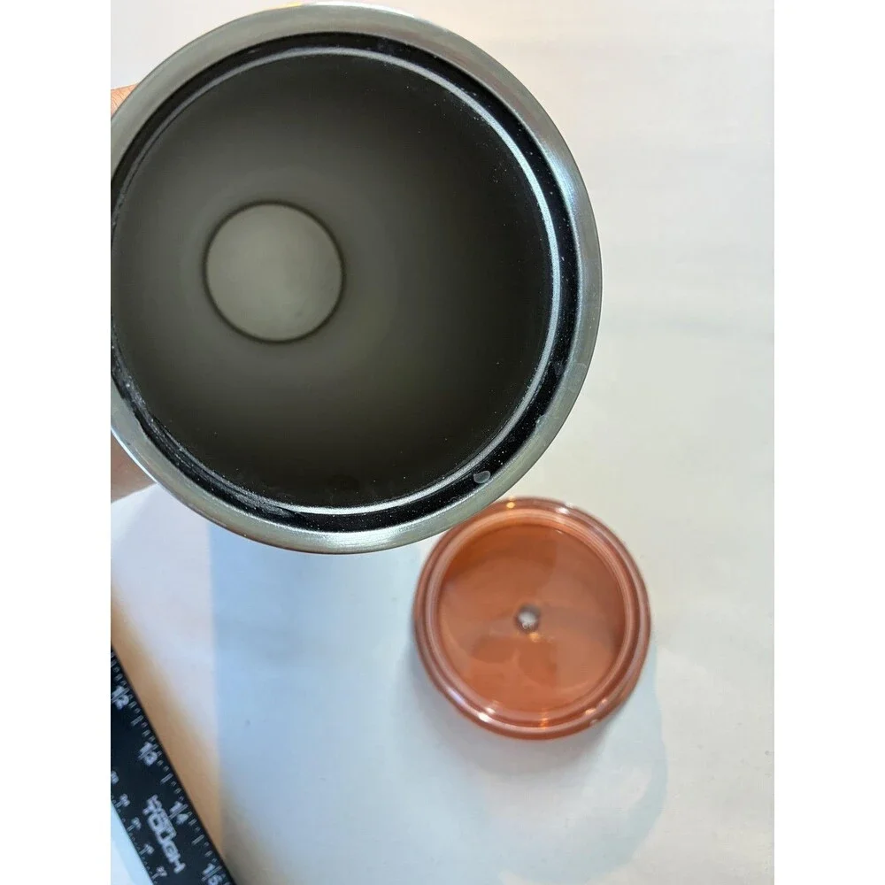 Starbucks Tumbler 24oz Gold Rose Gold Ombre Stainless Travel Cold Cup NO STRAW